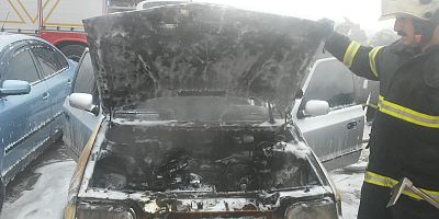 Hastane Otoparkında Yangın Paniği  